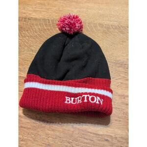 Burton Vintage Beanie Black And Red One Size Fits Most